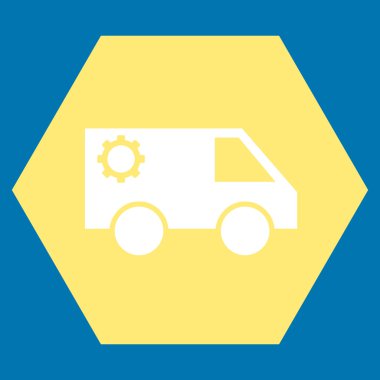 Servis Aracı Düz Vektör Sembolü