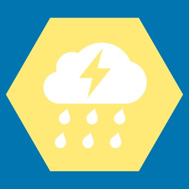 Fırtına düz vektör simgesi