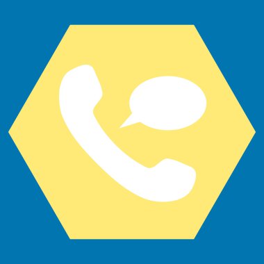 Telefon iletisi düz vektör simgesi