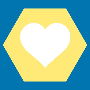 aşk kalp düz vektör simgesi