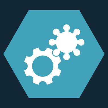 dişliler düz vektör simgesi