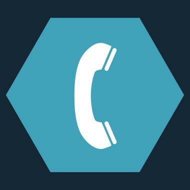 Telefon alıcı düz vektör simgesi