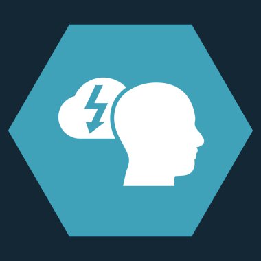 Beyin fırtınası düz vektör simgesi