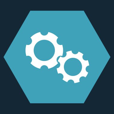 Dişliler Düz Vektör Piktogram