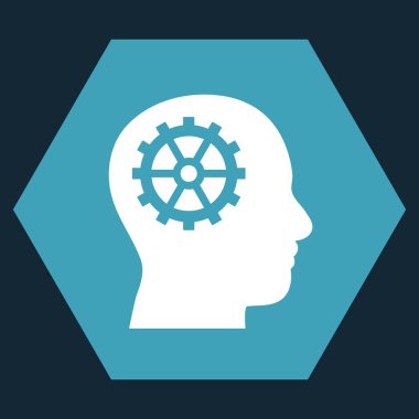 Akıl Düz Vektör Simgesi