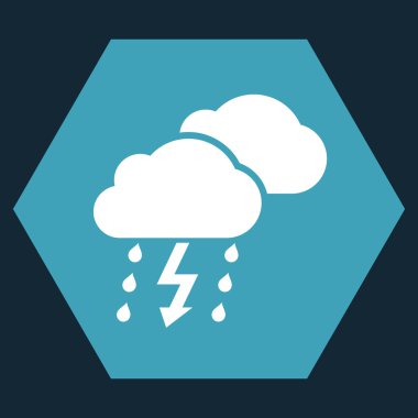 Fırtına düz vektör simgesi