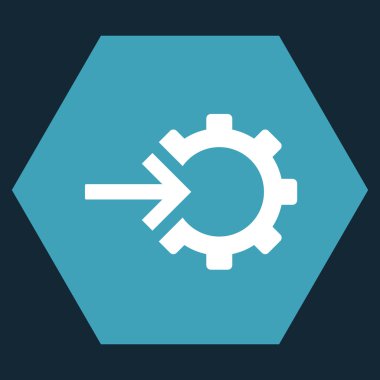 COG Tümleştirme düz vektör simgesi