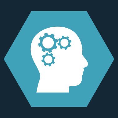 Beyin Dişlileri Düz Vektör Simgesi