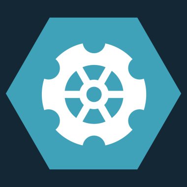 dişli düz vektör simgesi