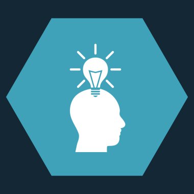 Genius Ampul Düz Vektör Sembolü