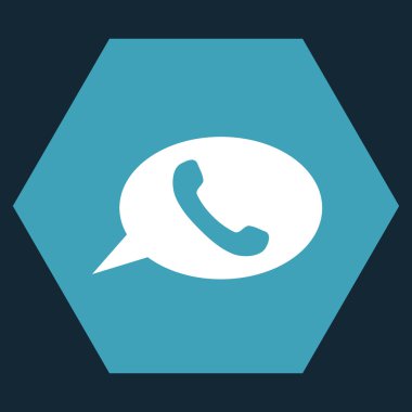 Telefon iletisi düz vektör piktogram