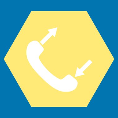 Düz vektör piktogram konuşurken telefon