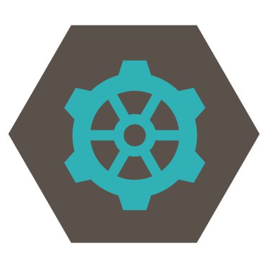 dişli düz vektör simgesi