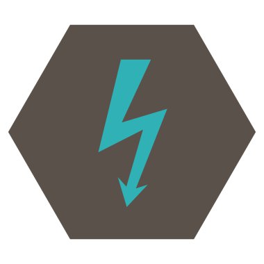 Yüksek gerilim düz vektör piktogram