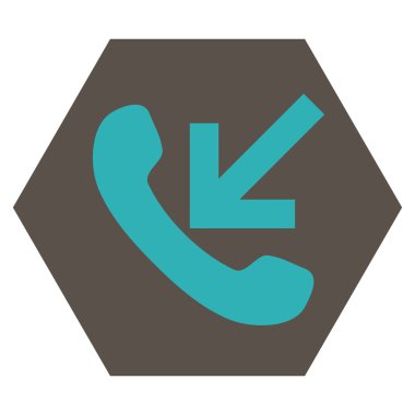 Gelen çağrı düz vektör piktogram