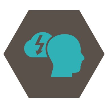 Beyin fırtınası düz vektör simgesi