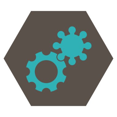 Dişliler Düz Vektör Piktogram