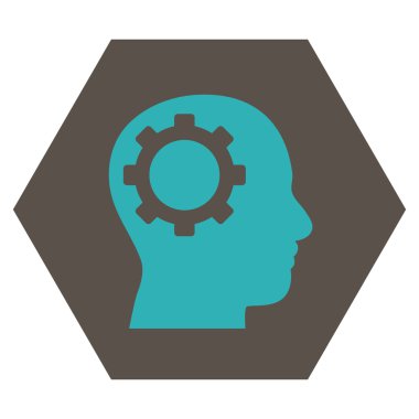 Intellect Gear Flat Vector Symbol