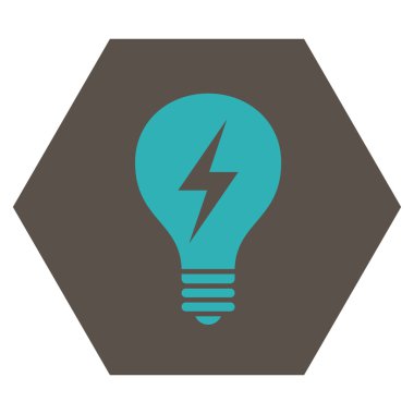 Elektrikli ampul düz vektör piktogram