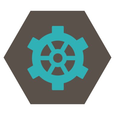 dişli düz vektör simgesi