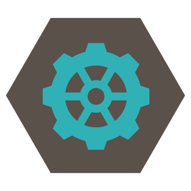 dişli düz vektör simgesi