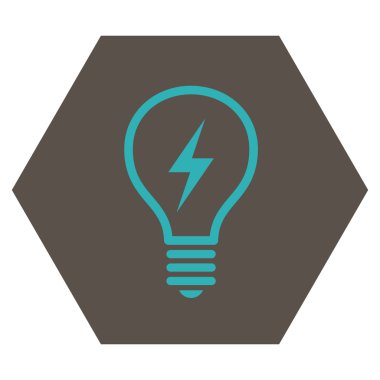 Elektrik Ampul düz vektör simgesi