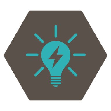 Elektrik ışık ampul düz vektör simgesi