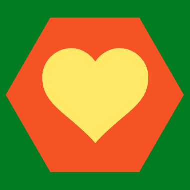 Aşk kalp düz vektör piktogram