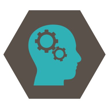 Beyin Dişlileri Düz Vektör Sembolü