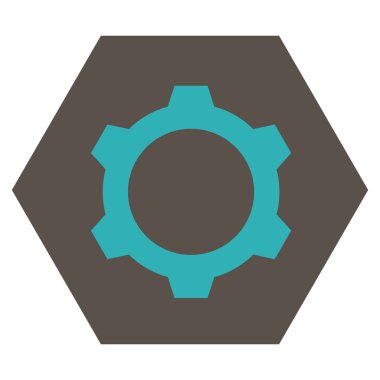 dişli düz vektör simgesi