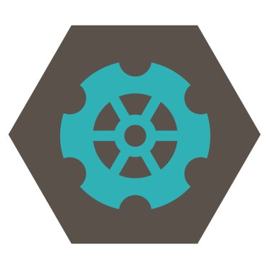 dişli düz vektör simgesi