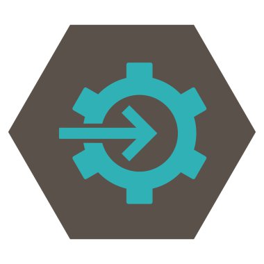 COG Tümleştirme düz vektör piktogram