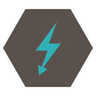 Elektrik Strike düz vektör piktogram