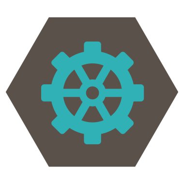 dişli düz vektör simgesi