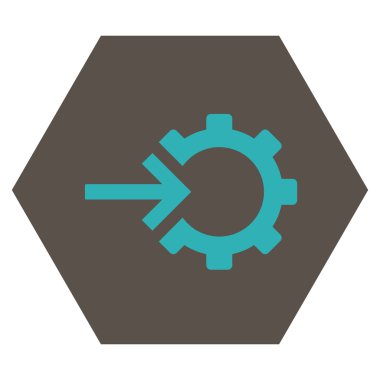 COG Tümleştirme düz vektör simgesi