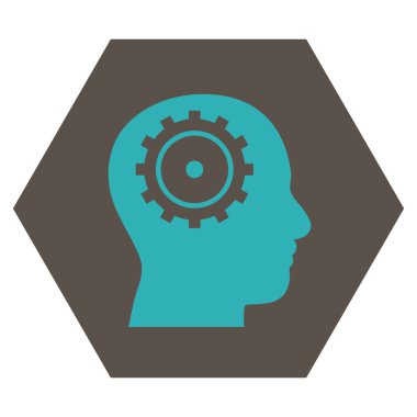 Akıl düz vektör piktogram