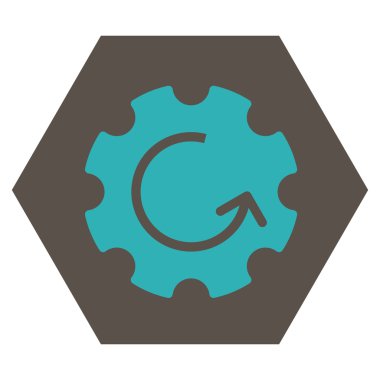 Dişli Rotasyon Düz Vektör Sembolü