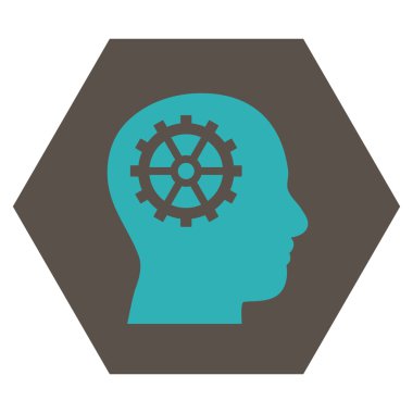 Akıl düz vektör piktogram