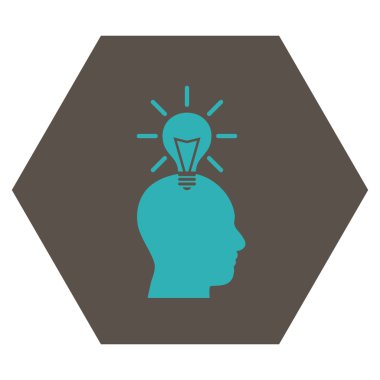 Genius Ampul Düz Vektör Simgesi