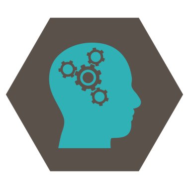 Beyin Mekaniği Düz Vektör Simgesi