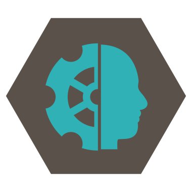 Akıl düz vektör piktogram