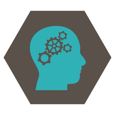 Beyin Dişlileri Düz Vektör Sembolü