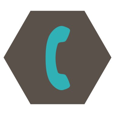 Telefon alıcı düz vektör simgesi