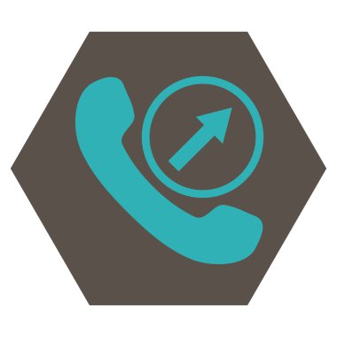 Giden arama düz vektör simgesi