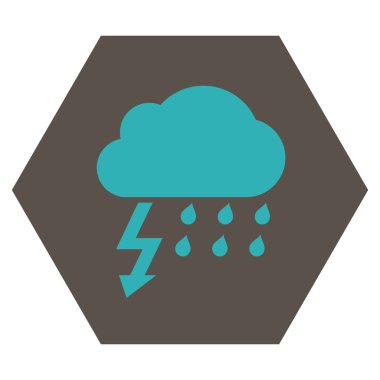 Fırtına düz vektör piktogram