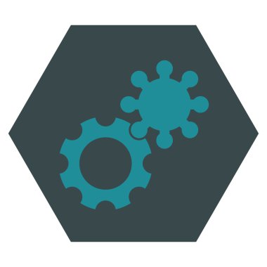 Dişliler Düz Vektör Piktogram