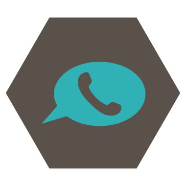 Telefon iletisi düz vektör piktogram