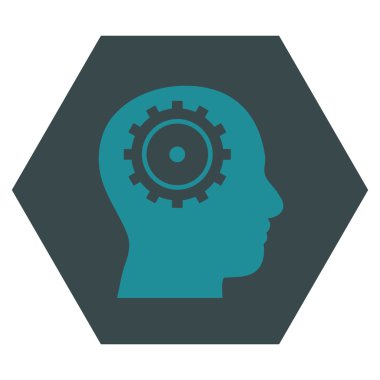 Akıl Düz Vektör Simgesi