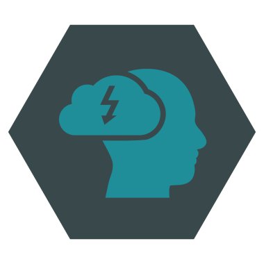 Beyin fırtınası düz vektör simgesi