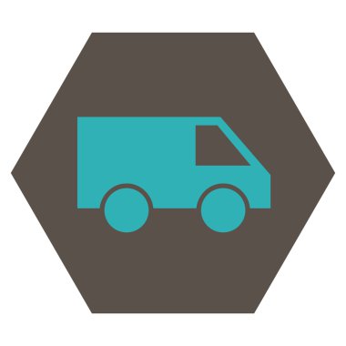 Van düz vektör piktogram